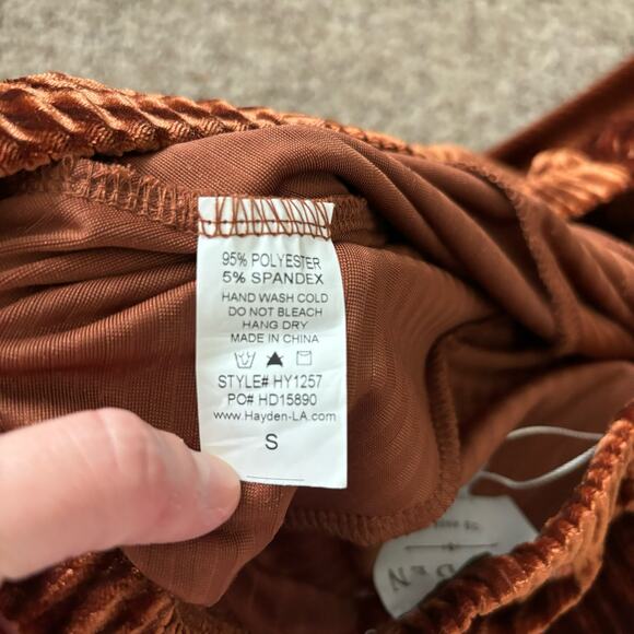 Hayden Pull-On Velvet Flare Pants Sz S Hippie Festival Boho - Picture 7 of 8